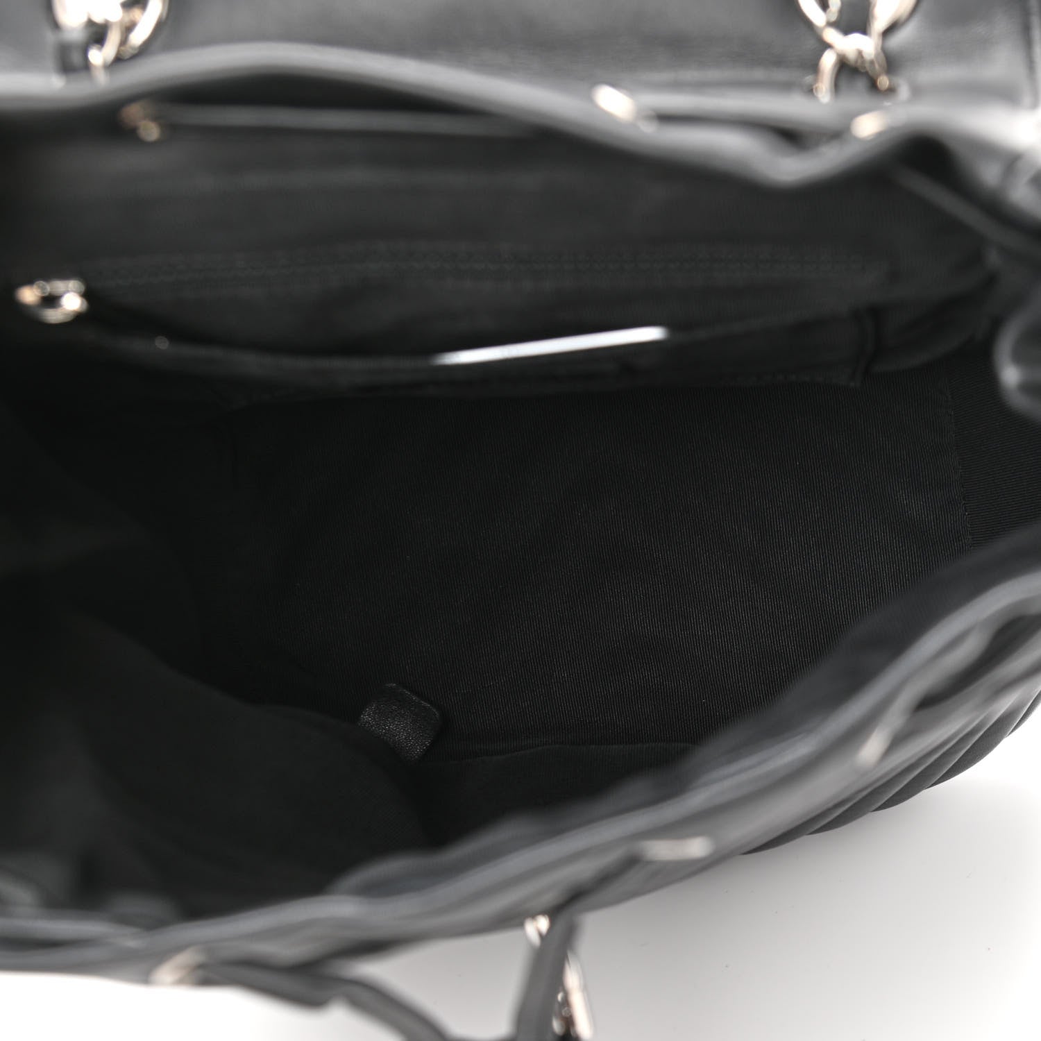 Chanel Calfskin Chevron Quilted Small Urban Spirit Backpack Black 5 of 10