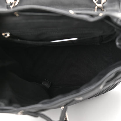 Chanel Calfskin Chevron Quilted Small Urban Spirit Backpack Black 5 of 10
