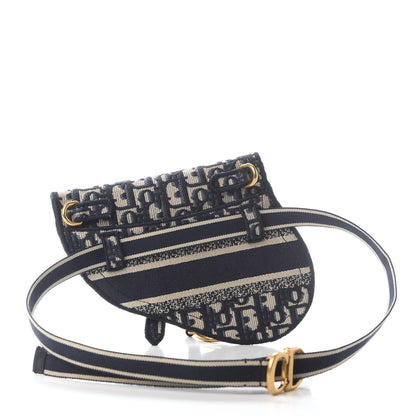Christian Dior Oblique Saddle Pouch Blue 3 of 6