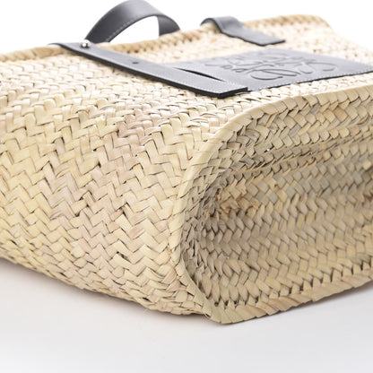 Loewe Raffia Basket Tote Bag Natural Black 5 of 8