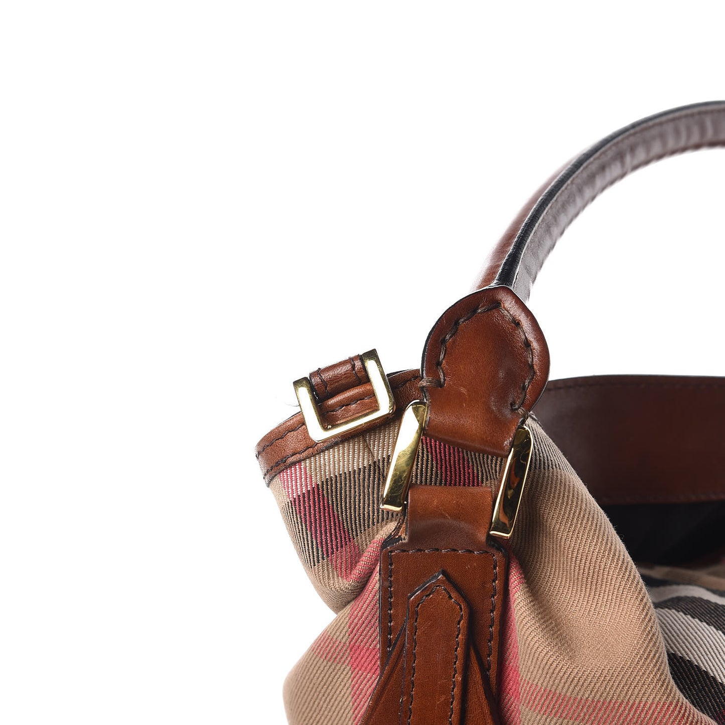 House Check Bridle Calfskin Medium Gosford Hobo Dark Tan