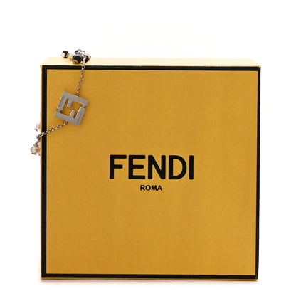 Fendi Metal Pearl FF Bracelet M Silver Black 6 of 6