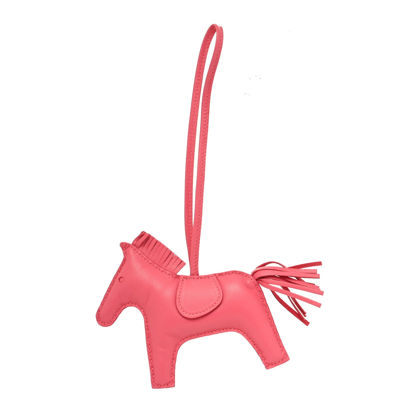Milo Lambskin Grigri Rodeo Horse Bag Charm MM Rose Azalee