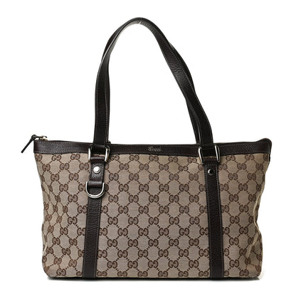 Gucci Monogram Medium Abbey Tote Dark Brown 1 of 20