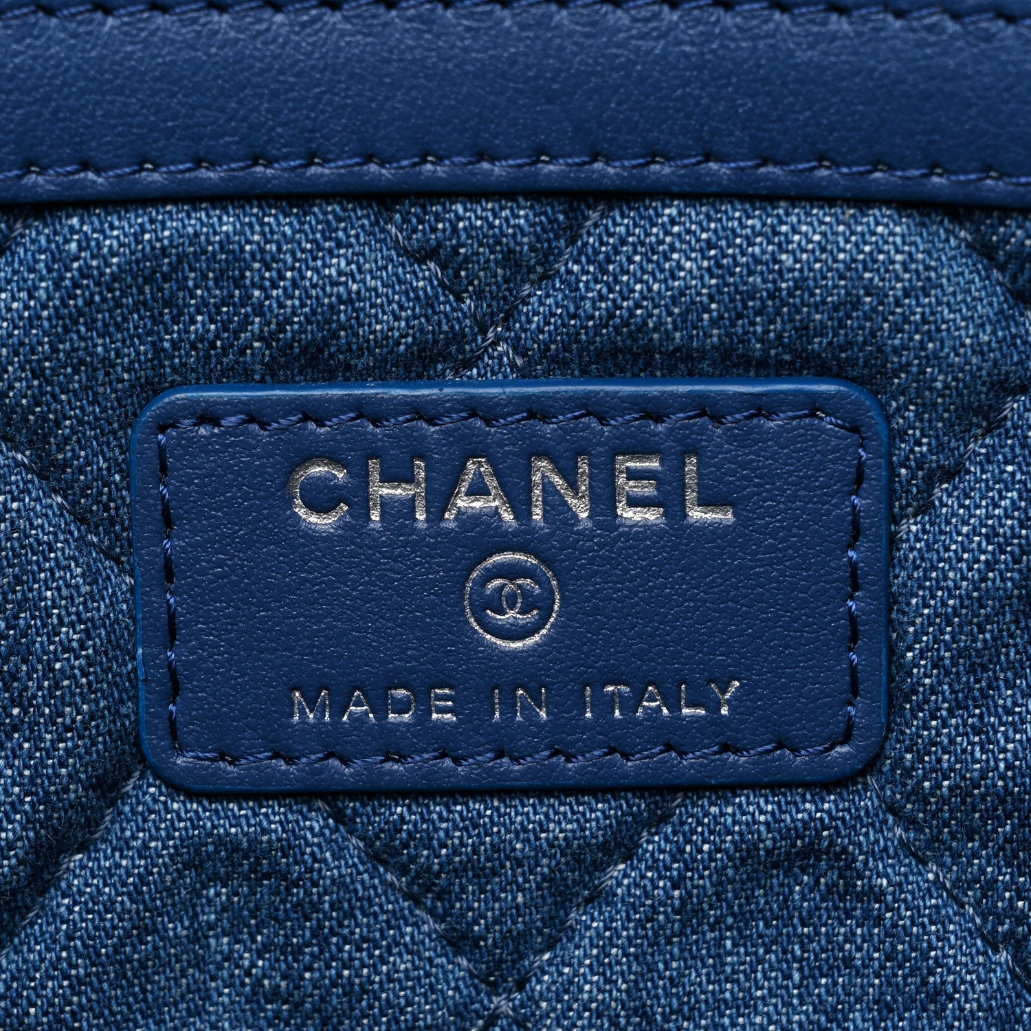 Chanel Denim Pocket Medium Cosmetic Case Blue 6 of 8