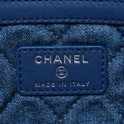 Chanel Denim Pocket Medium Cosmetic Case Blue 6 of 8