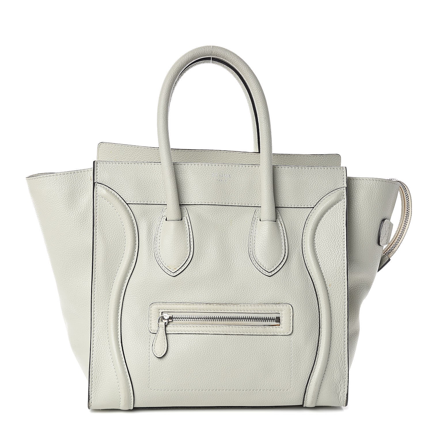 Celine Drummed Calfskin Mini Luggage Lune 1 of 12