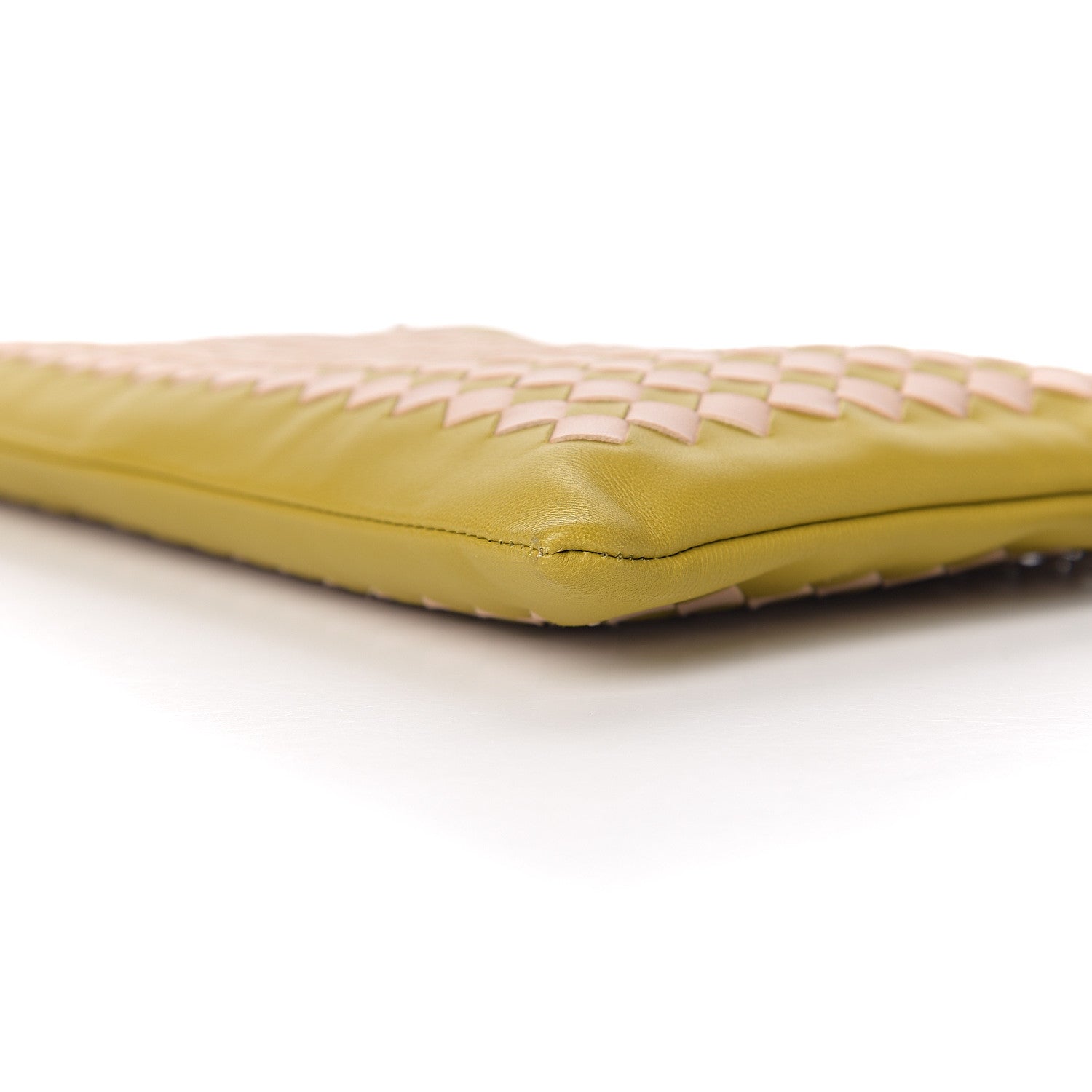 Bottega Veneta Nappa Intrecciato Checker Chain Wallet Chamomile 8 of 9