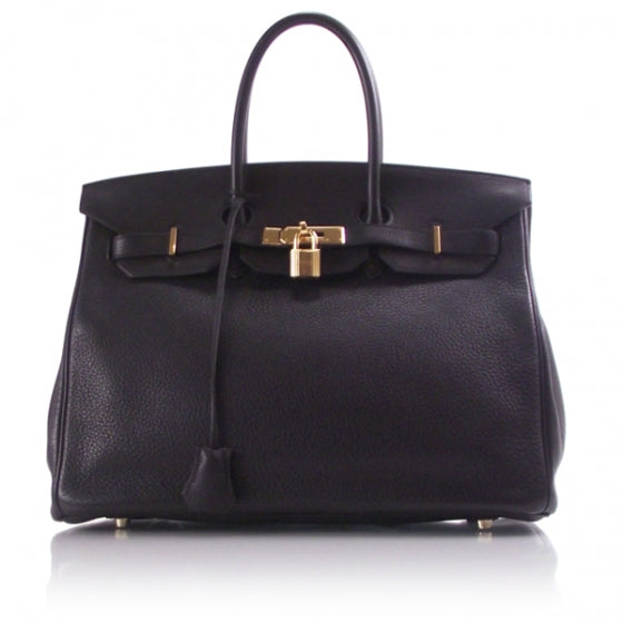 Hermes Taurillon Clemence BIRKIN 35 Noir 1 of 13