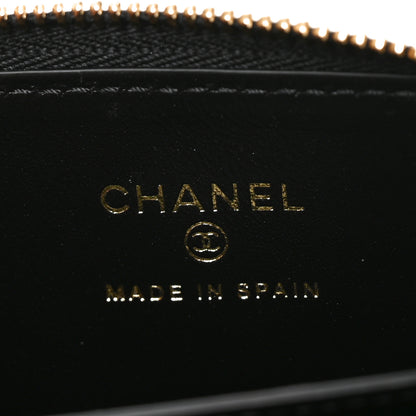 Chanel Calfskin Lizard Embossed Crococo Coin Purse Black 5 of 7
