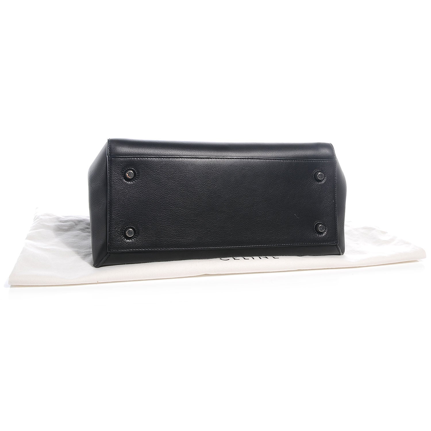 Celine Textured Calfskin Medium Edge Shoulder Bag Black 4 of 9
