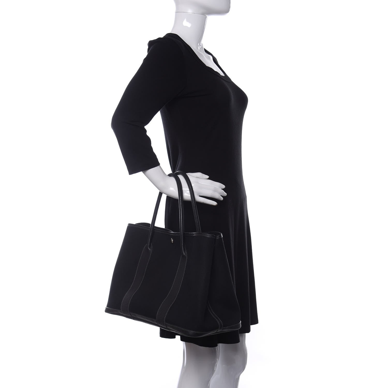 Hermes Toile Negonda Garden Party Tote 36 MM Black 2 of 12