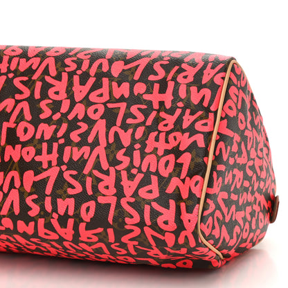 Louis Vuitton Monogram Graffiti Speedy 30 Fuchsia 10 of 10