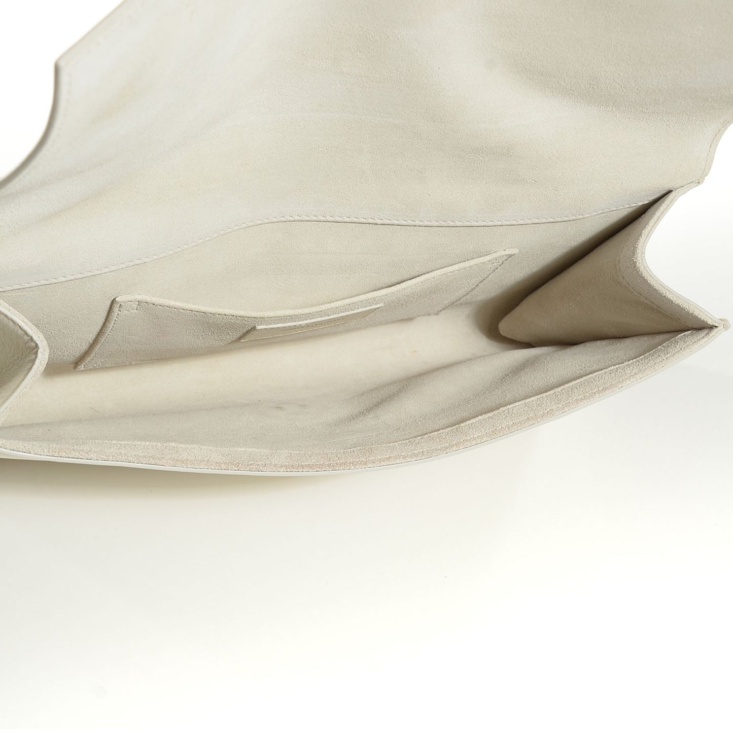 Calfskin Classic Y Clutch White