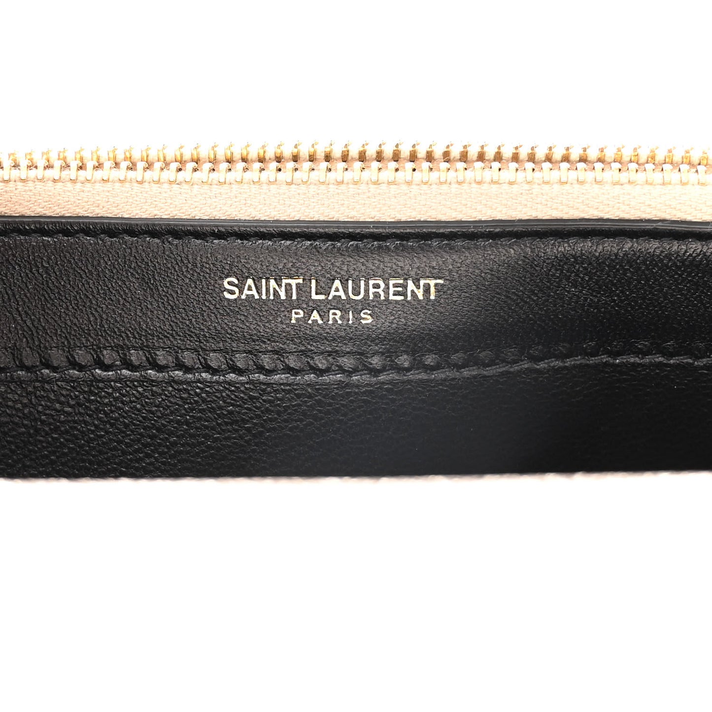 Metallic Calfskin Kate Monogram Tassel Chain Wallet Gold