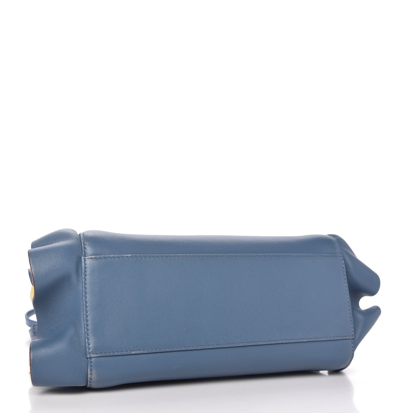 Nappa Bi-Color Mini Waves Peekaboo Iconic Satchel Ceruleo Banana