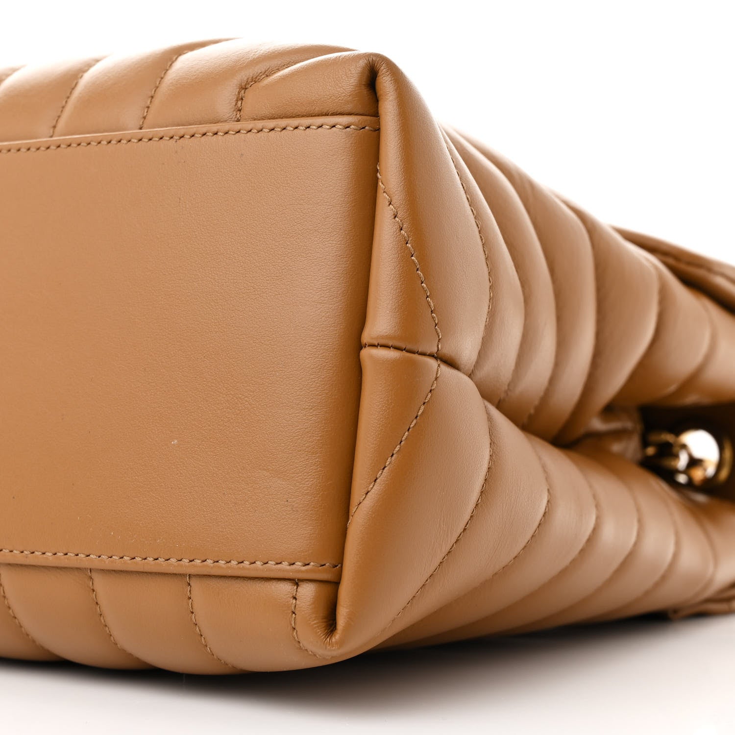 Saint Laurent Calfskin Y Quilted Monogram Medium Loulou Chain Satchel Dark Natural 11 of 11