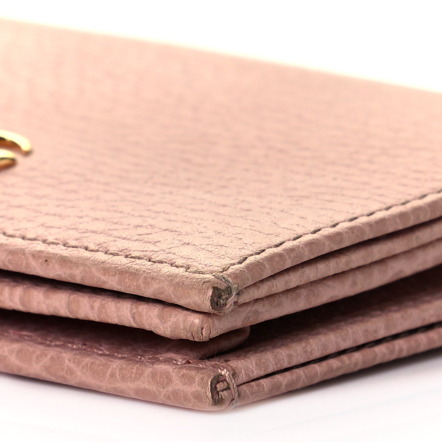 Dollar Calfskin GG Marmont Card Case Perfect Pink