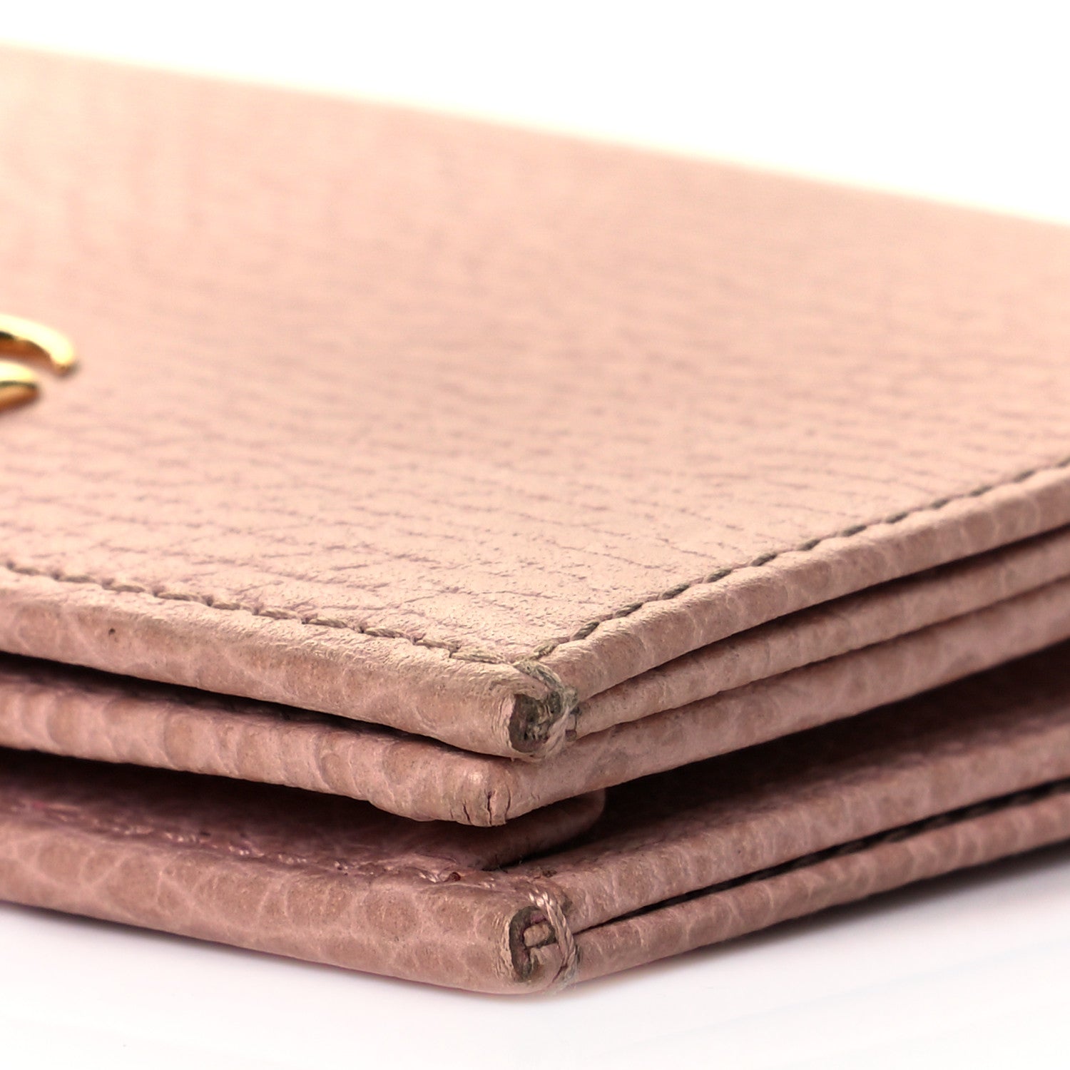 Gucci Dollar Calfskin GG Marmont Card Case Perfect Pink 8 of 10