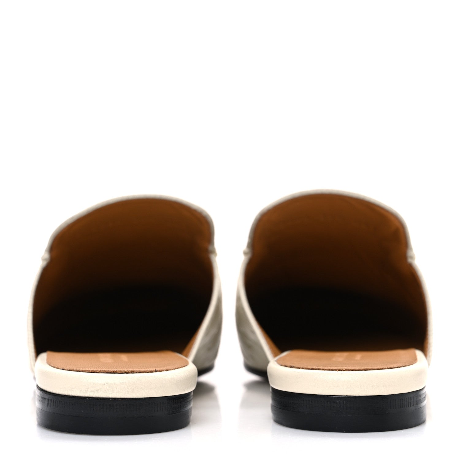 Gucci Glamour Calfskin Guccissima Womens Princetown Slippers 39.5 Mystic White 6 of 11