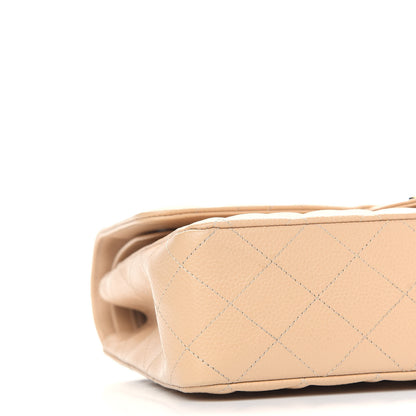 Chanel Caviar Quilted Medium Double Flap Beige Clair 8 of 9