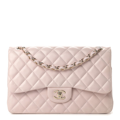 Chanel Lambskin Quilted Jumbo Double Flap Light Pink 1 of 14
