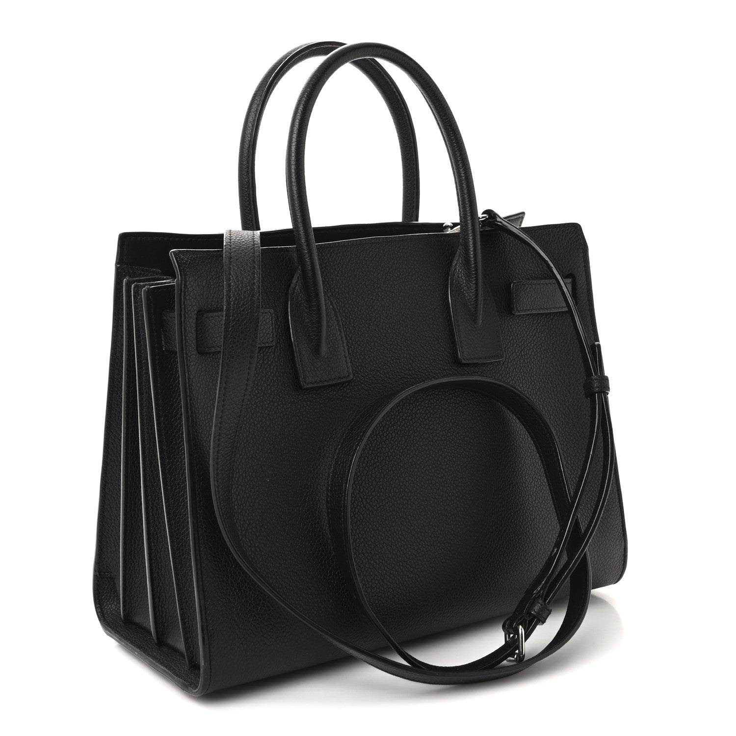 Saint Laurent Grained Calfskin Baby Sac De Jour Black 3 of 9