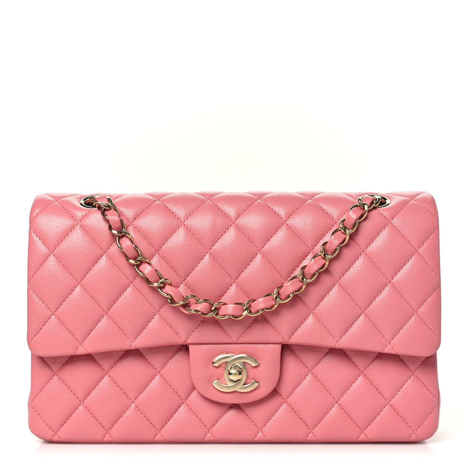 Chanel Caviar Quilted Medium Double Flap Pink 1 of 11