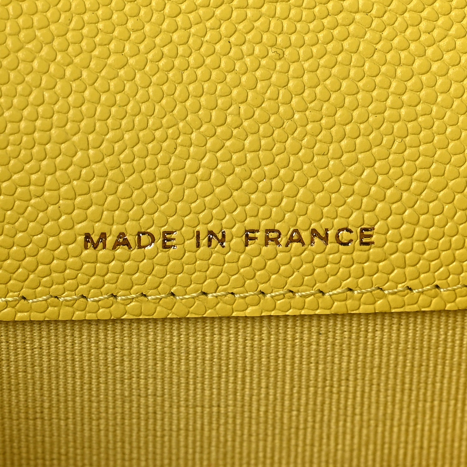 Chanel Caviar Quilted Flap Card Holder Wallet Yellow 7 of 8