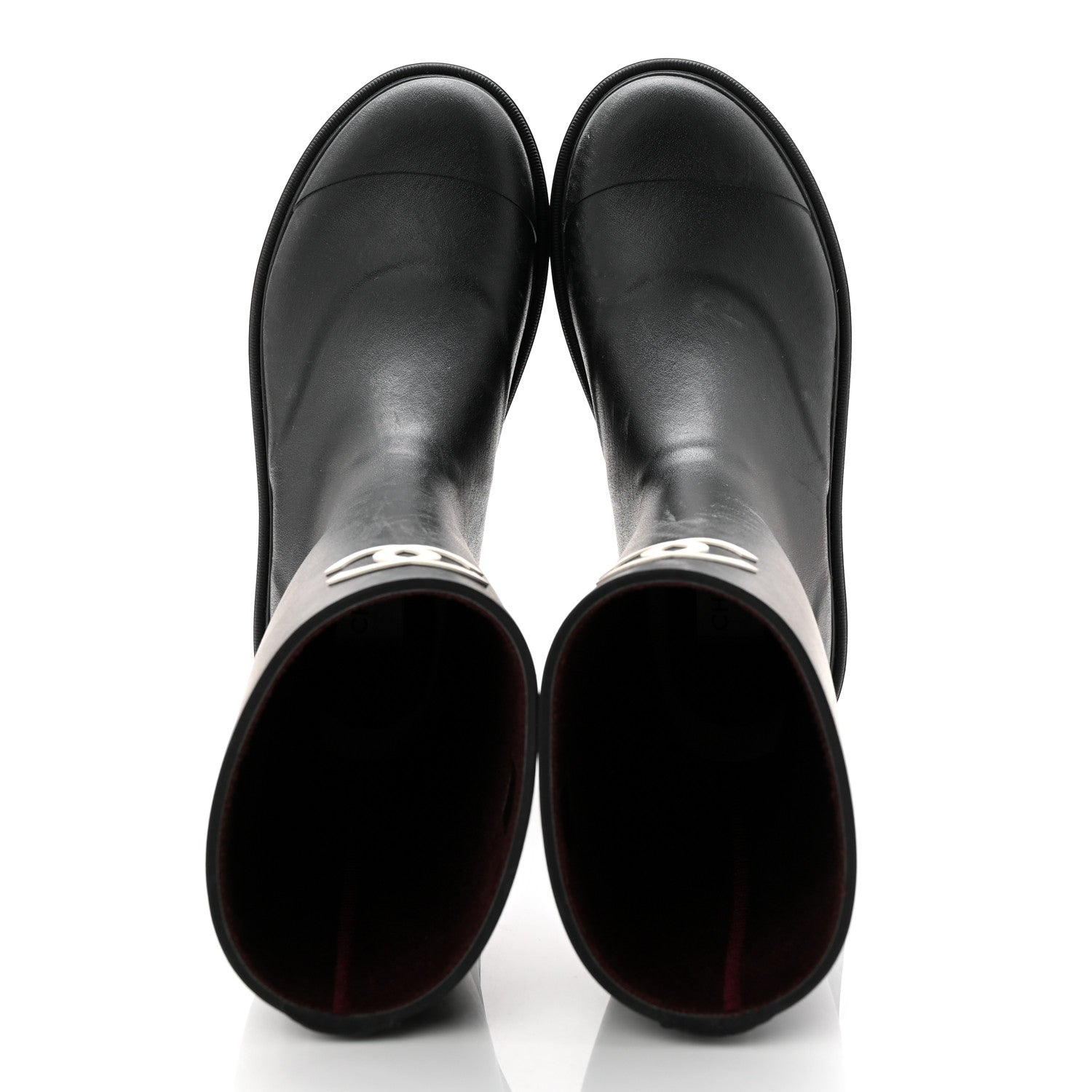 Chanel Caoutchouk CC High Boots 38 Black 5 of 8