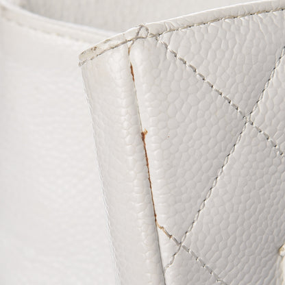 Chanel Caviar Quilted Grand Shopping Tote GST White 12 of 27