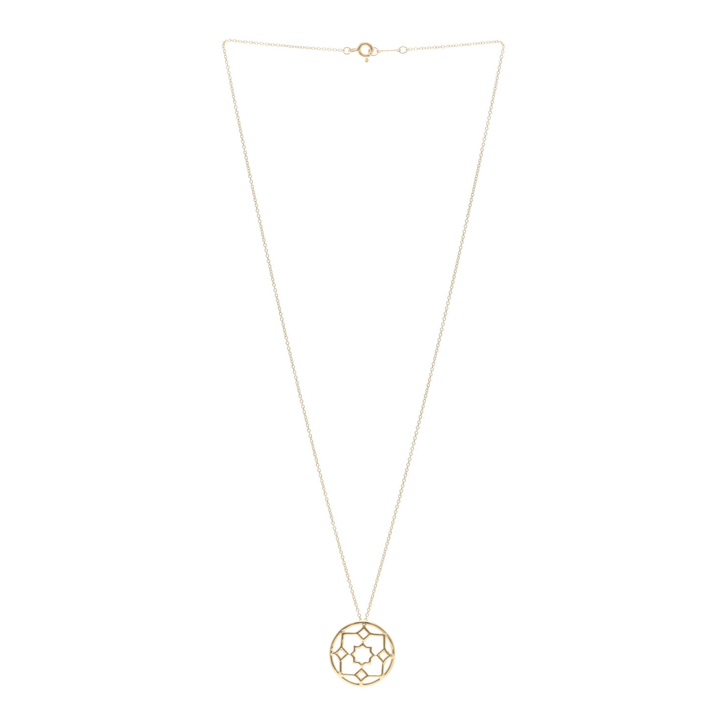 18K Yellow Gold Paloma Picasso Zellige Medallion Pendant Necklace