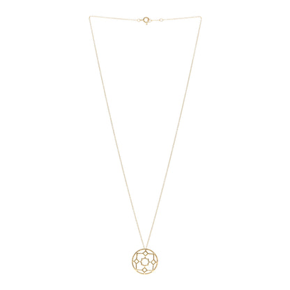 Tiffany 18K Yellow Gold Paloma Picasso Zellige Medallion Pendant Necklace 3 of 4