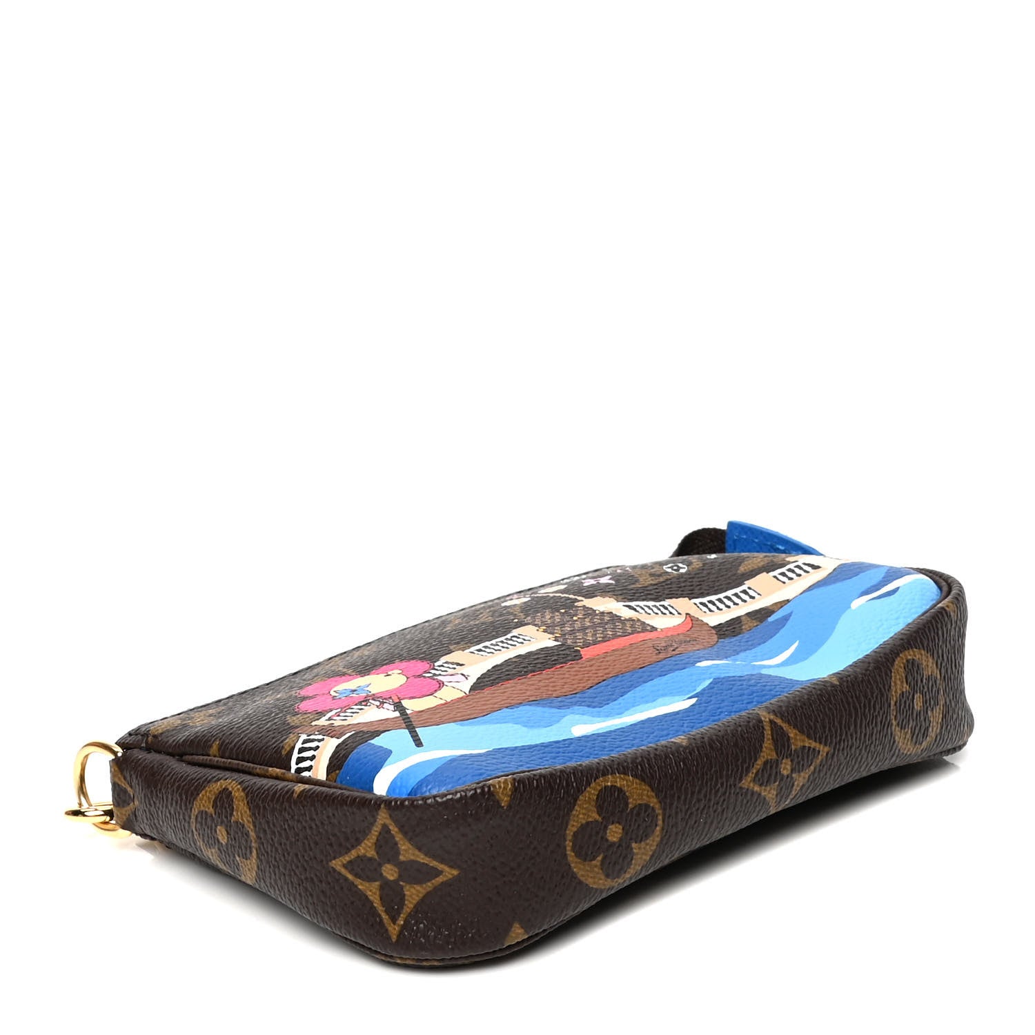 Louis Vuitton Monogram 2019 Christmas Animation Mini Venice Pochette Accessories Blue 3 of 4