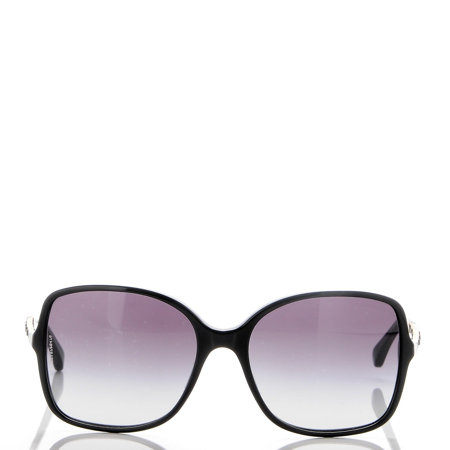 Chanel Lambskin Square Chain Sunglasses 5210-Q Black 2 of 9