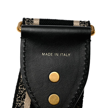 Christian Dior Canvas Embroidered Shoulder Strap Black 3 of 6