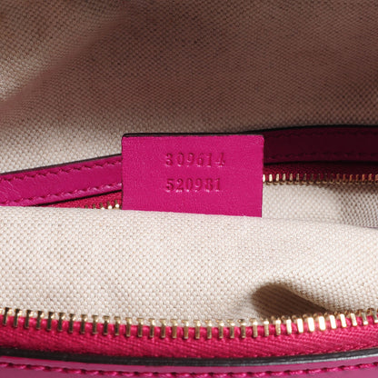 Gucci Patent Microguccissima Medium Nice Top Handle Dome Bag Bright Bouganville 7 of 9