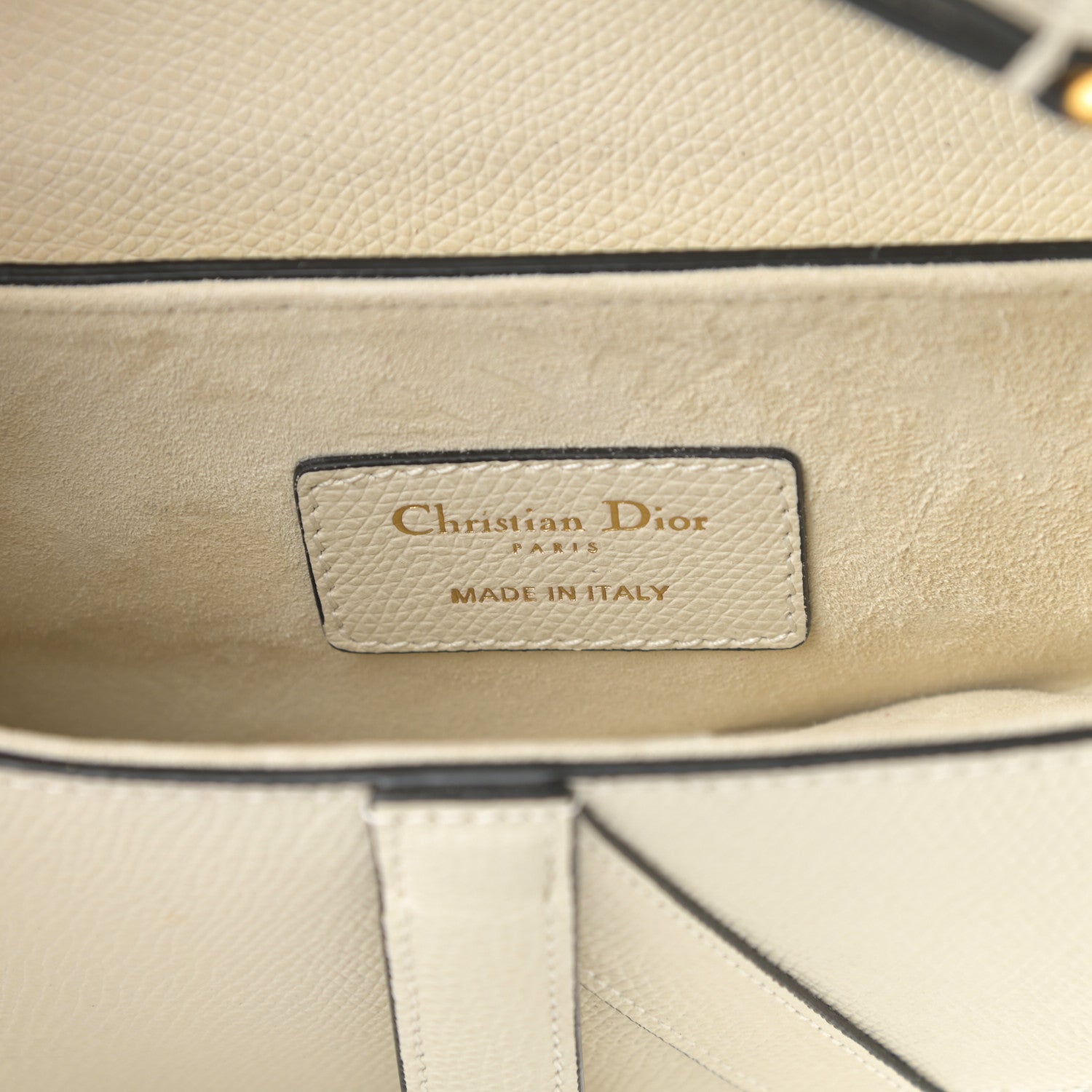 Christian Dior Grained Calfskin Mini Saddle Bag White 6 of 11