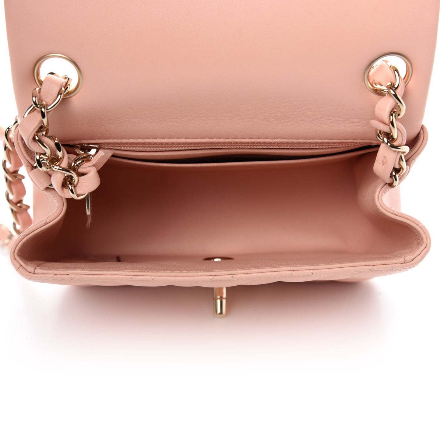 Lambskin Quilted Mini Square Flap