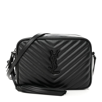 Saint Laurent Calfskin Matelasse Monogram Monochrome Lou Camera Bag Black 1 of 10