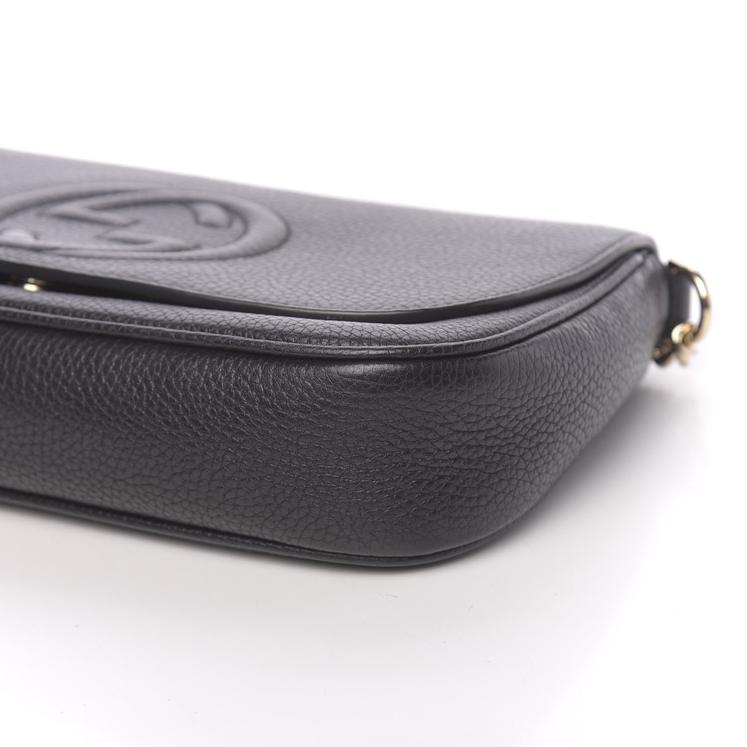 Gucci Pebbled Calfskin Medium Soho Flap Crossbody Black 15 of 22