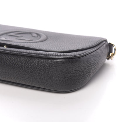 Gucci Pebbled Calfskin Medium Soho Flap Crossbody Black 15 of 22