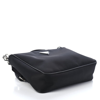 Prada Tessuto Nylon Saffiano Pocket Zippered Shoulder Bag Black 3 of 4