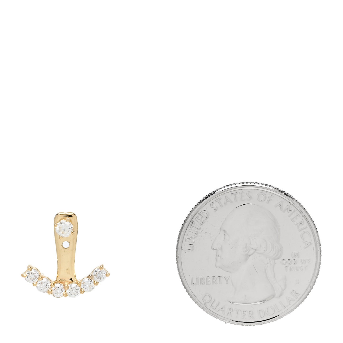 18K Yellow Gold Diamond Earring Jacket