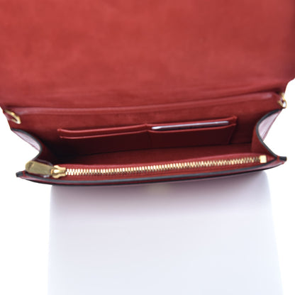 Christian Dior Calfskin Embossed Stars Wallet on Chain Rouge Gold 5 of 6