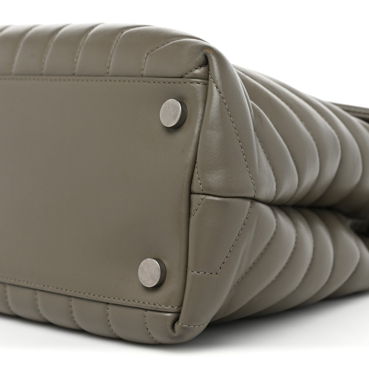 Calfskin Y Quilted Monogram Large Loulou Chain Satchel Storm