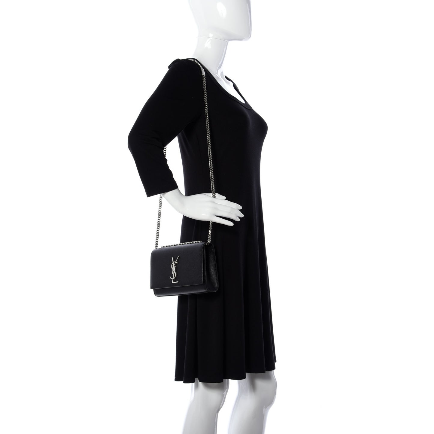 Grain De Poudre Small Monogram Kate Satchel Black