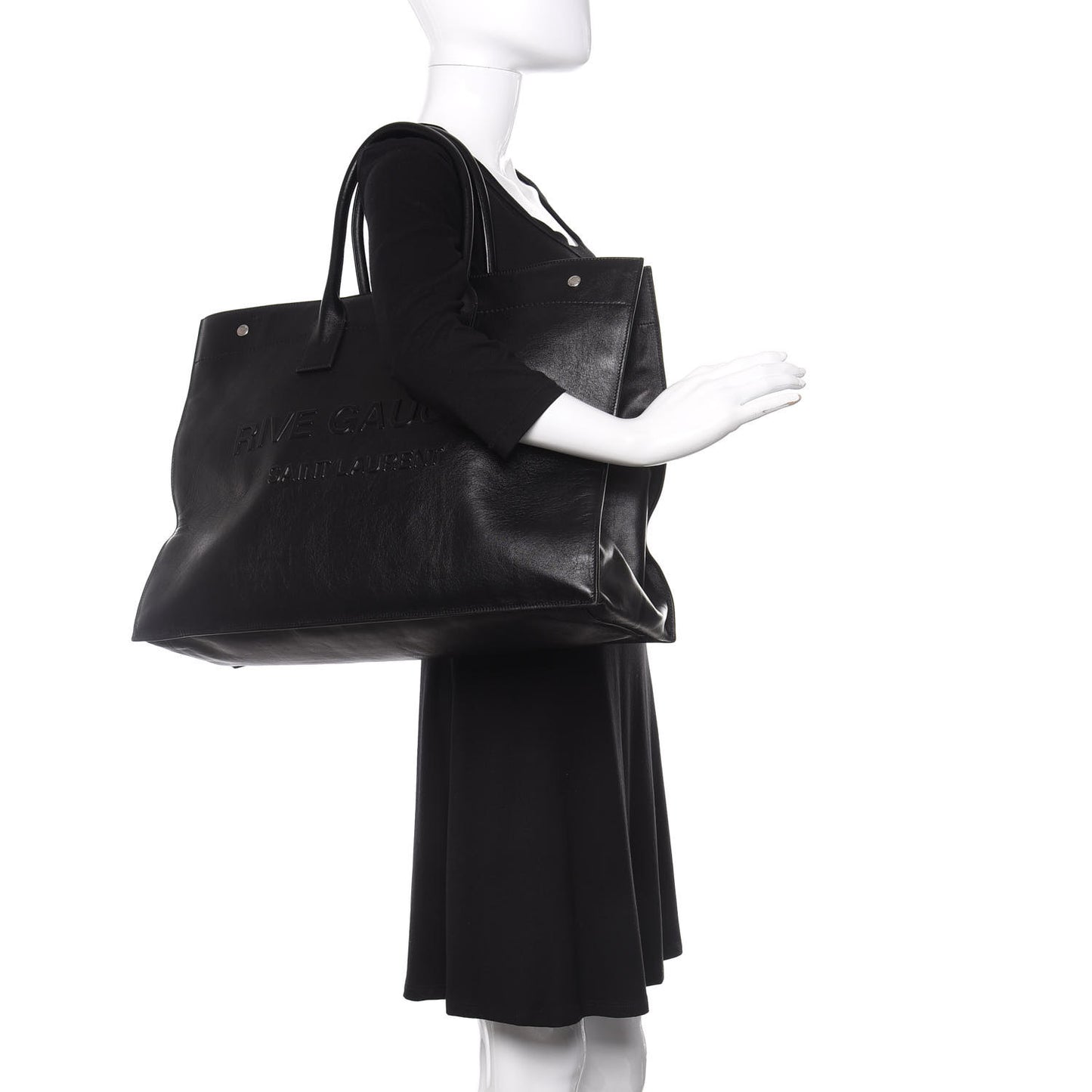 Vitello Rive Gauche Large Tote Black