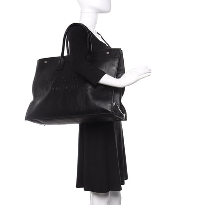 Saint Laurent Vitello Rive Gauche Large Tote Black 2 of 10