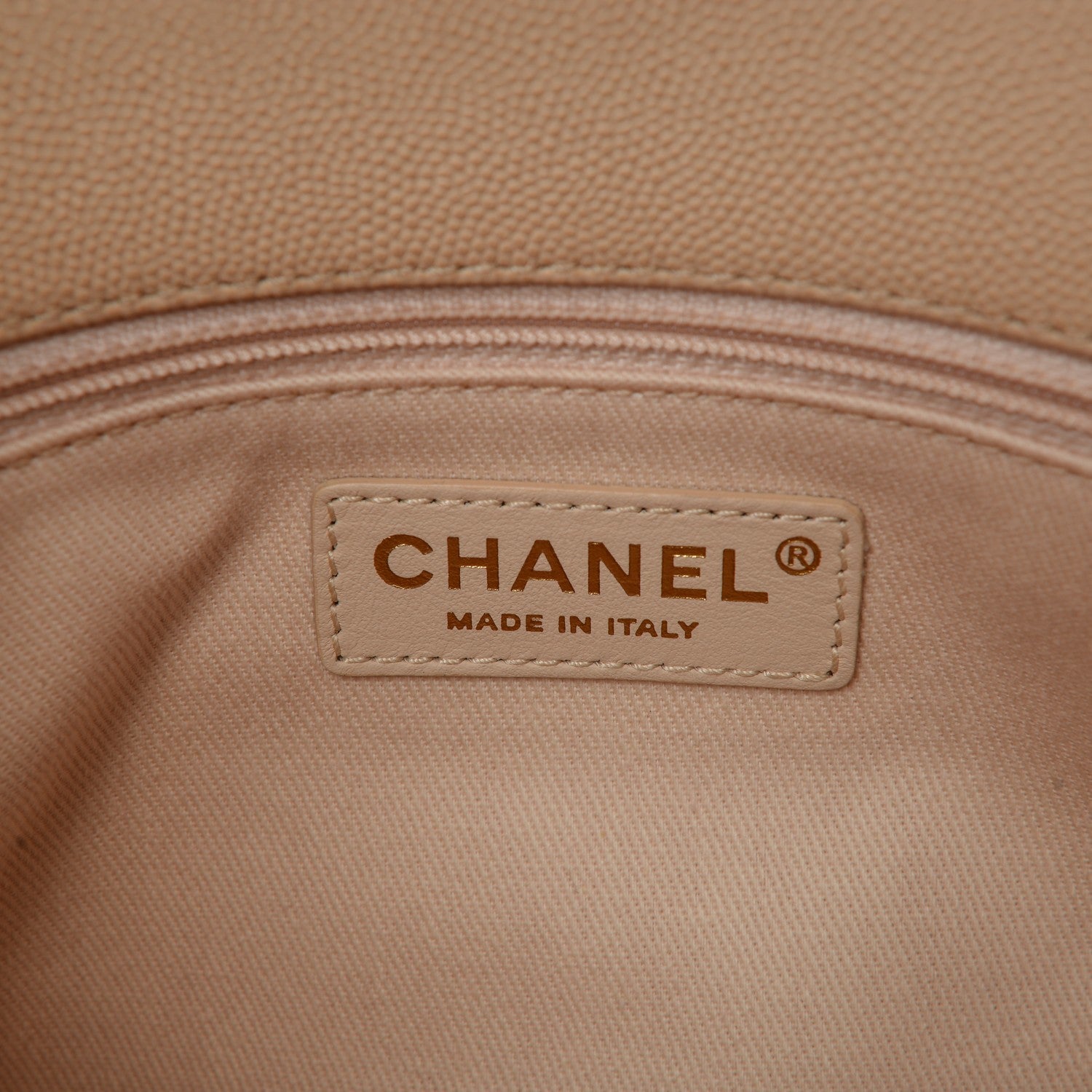 Chanel Caviar Quilted Medium Coco Handle Flap Light Beige 6 of 7